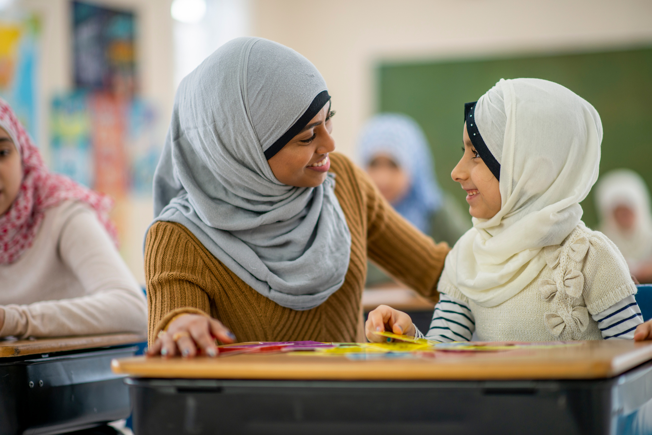 Muslim teacher and student